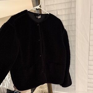 H&M black sherpa jacket